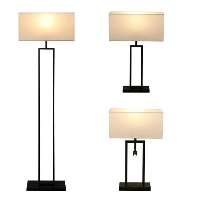 China Modern Modern Black JLF-HF02 Table Standing Light Set For Hotel Guest Room Floor Lamp for sale