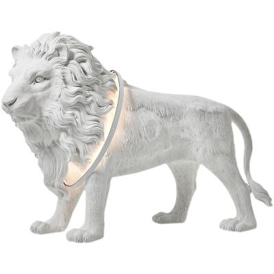 China Resin JLF-HL701 Lion Floor Lamp For Sales Modern Villa Offices Decorative Lighting for sale