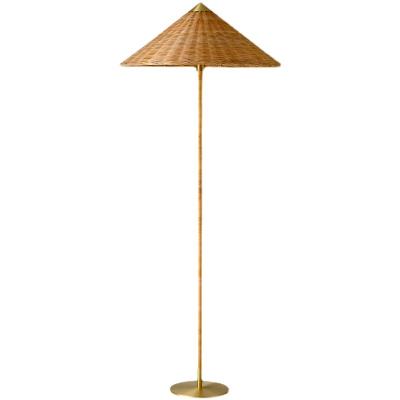 China JLF-BFL04 Farm Countryside Rural Bamboo Rattan Floor Lamps Living Room Tea Room Home Tea Room for sale