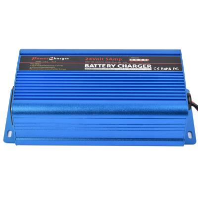 China Portable 24V 5A Electric Battery Wheelchair Battery Charger Scooter Standard Lead Acid Battery Charger for sale