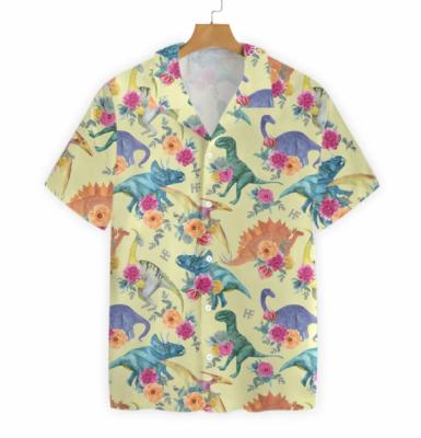 China Beach Viable Summer Men's Short Sleeve Loose Hawaiian Quick Dry Casual Shirts Large Size for sale