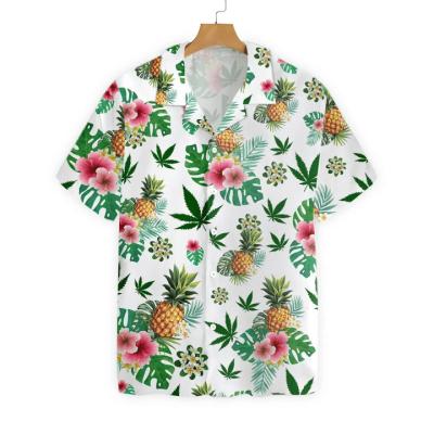 China Holiday Hawaiian Style Beach Seaside Shirt Floral Men's Short Sleeve Shirt Loose Large Size Clothes Wholesale for sale