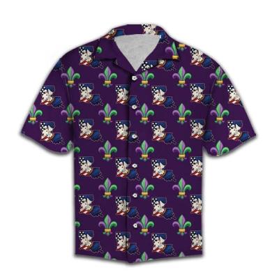 China Wholesale High Quality Full Printed Viable Custom Men's Shirts Hawaiian Shirts for sale