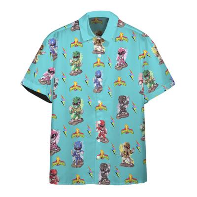 China Viable All Over Custom Print Vacation Beach Wear Plus Size Shirts Down Collar Hawaiian T-Shirts For Men for sale