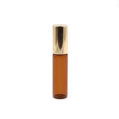 China Personal Care 7ml Raw Material Amber Glass Deodorant Roll Ball Stainless Glass Roll On Bottle for sale