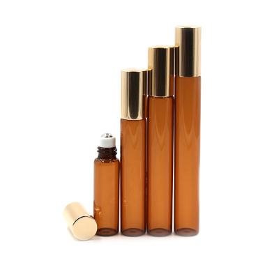 China Personal Care 5ml 7ml 8ml 10ml Amber Glass Roll On Empty Deodorant Perfume Bottle For Men And Women for sale