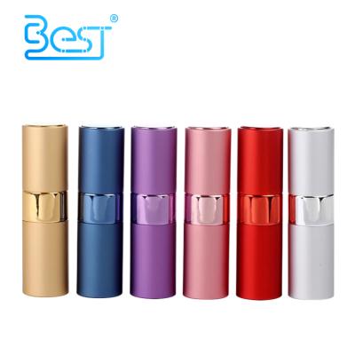 China 5ml/8ml/10ml/15ml/20ml Refillable Cosmetic Wholesale Colorful Twist Perfume Aluminum Atomizer Bottle for sale