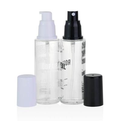 China Personal Care Cylinder Luxury Clear Glass Toner Cylinder 20ml 30ml 40ml 50ml 60ml 80ml 100ml 120ml 1oz 2oz Black Mist Spray Bottle for sale