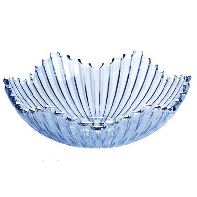 China Viable Wholesale Fancy Fruit Tray Blue Colored Glass Electronic Electronic Glass Dry Bowl Set for sale