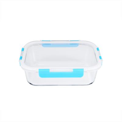 China Wholesale New Design Viable Square Glass Food Container Heat Resistant Glass Fresh Glass Crisper for sale