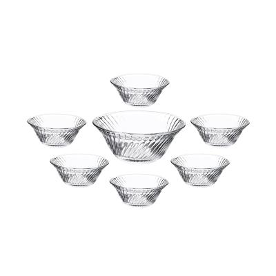 China 2021 Viable China Factory Price Clear Glass Bowl Set For Fruit for sale