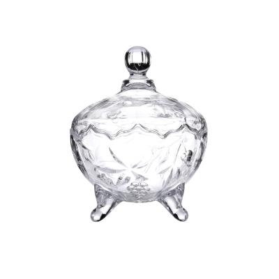 China Cheap Hot Sale High Quality Sustainable Fashion Large Capacity Sugar Bowl Candy Glass Jar for sale