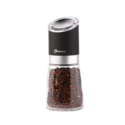 China Viable Empty Glass Spice 150ml Salt/Pepper Mill Storage Grinder Bottle for sale