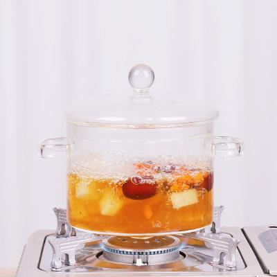 China Hot Selling Mordern Pyrex Kitchen Cookware Glass Soup Stock Pot Stove Stove Glass Pot Large Size Transparent Pot for sale