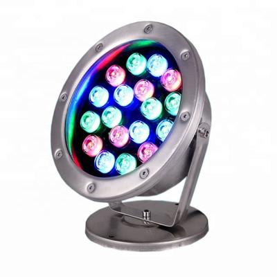 China Small Size Underwater Landscape Fish Pond 18W IP68 DMX 12V 24V Stainless Steel LANDSCAPE LED Light IP68 Pool Lights 3Years Warranty for sale