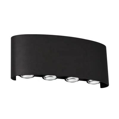 China Nordic Villas Wall Lamp Led Ip65 Indoor Outdoor Aluminum Down Modern Black White For Stairs Bedroom Bedside Bathroom Home Light for sale