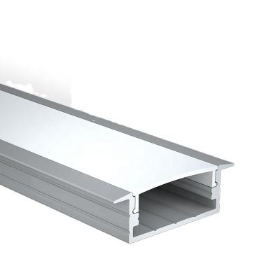 China Aluminum Alloy Decoration Application Led Recessed Aluminum Linear Extrusion Profile Channel Aluminum Profile For Drywall for sale