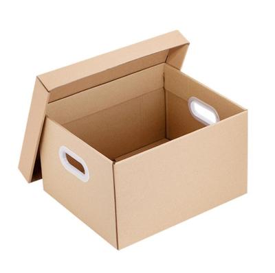 China Recycled Materials Wholesale Storage Packaging Cardboard Paper Box Household Products Large Packaging Paper Box With Lid Cover for sale