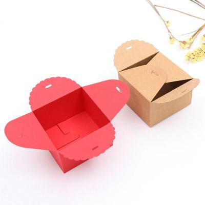 China Wedding Biodegradable Custom White Candy Square Gift Box Paper Card Makers Cake Packaging Baking Sweet Paper Box for sale