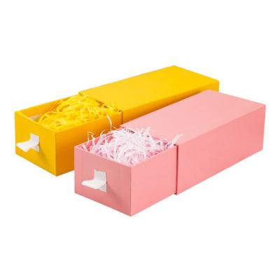 China Recycled Materials Wholesale Slide Out Match Drawer Tray Underwear Socks Gift Macaron Tea Gift Box Jewelry Packaging Box Custom Cardboard Box for sale