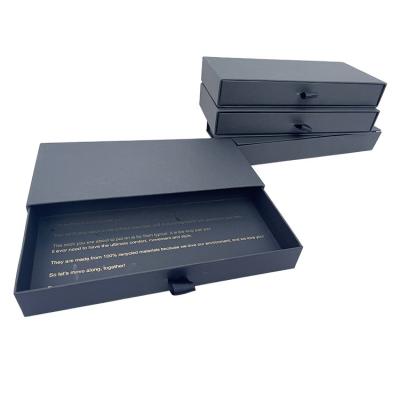 China Customized Recyclable Rectangle Cardboard Jewelry Storage Drawer Box Gift Packaging Luxury Paper Box for sale