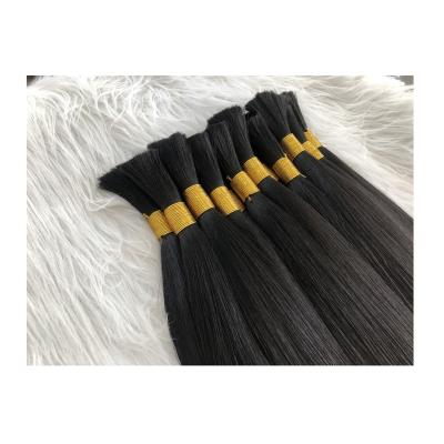 China New Design Good Quality Raw Unprocessed Loose Wave Virgin Hair Extension Bulk Silky Straight Hair Extension for sale