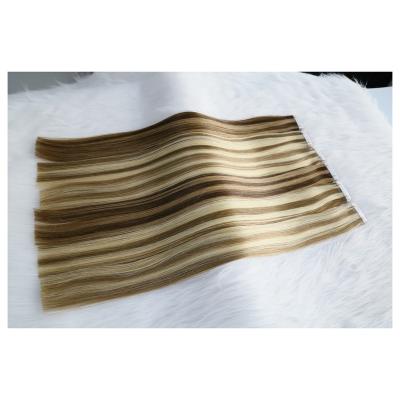 China Best Sell Silky Straight New Products Factory Invisible Seamless Wave Adhesive Sell Natural Hair Extensions for sale