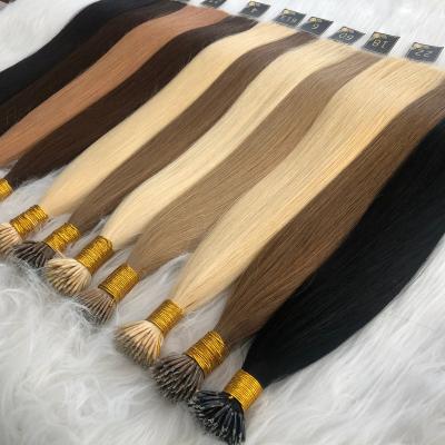 China Kinky Curl 24 Inches Double Color Pulled Ring Hair Extension Nano Remy Vietnamese Human Hair Straight for sale