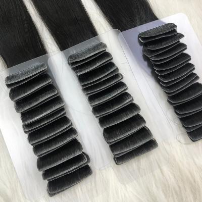 China Curly Loop Invisible Hand Tied Tape In Hair Extensions Cabelo Humano 100% Injected Hair Extensions for sale