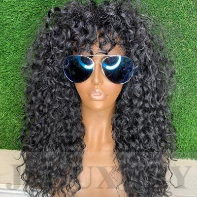 China Indian Virgin Curly Hair Lace Front Wigs For Women HD Color Transparent Full Lace Curly Hair Deep Wave Hair Lace Wig for sale