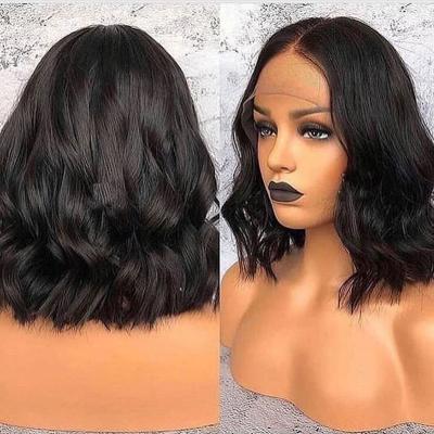 China Short Body Wave Bob Virgin Hair Cuticle Aligned Hair Lace Front Wigs For Black Women Wholesale Virgin Hair HD Transparent Lace Closure Wig for sale