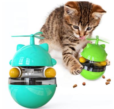 China Viable Hot Selling Rolling Turntable Cat Toy Disjoint Amazon Ball Cat Stick Teasing Toys for sale