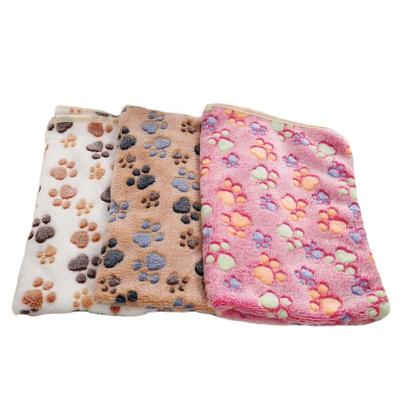 China Travel China Wholesale Hot Sale Pet Fleece Blanket Paw Printed Dog Blanket for sale