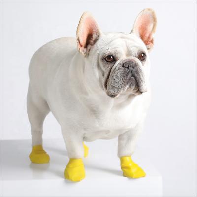 China Factory Stocked Direct Sales Waterproof Rubber Pet Rain Boots Dog Rain Shoes for sale