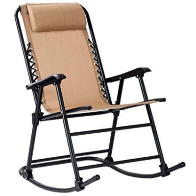 China Modern Hot Sale Modern Garden Chair Sling Fabric Folding Outdoor Rocking Chair for sale