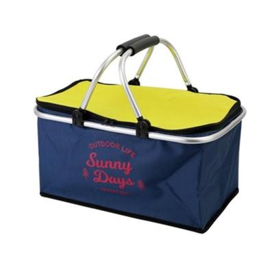 China Wholesale High Quality Strong Fabric Insulated Viable And Cooler Waterproof Folding Picnic Basket Hamper for sale