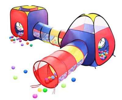 China Indoor Kids and Outdoor Play Set Outdoor Playground House with Tunnel Ball Pit Big Pop Up Kids Play Tent for sale