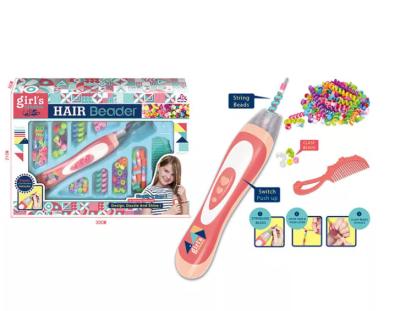 China MBK Eco-friendly Material TOYS New Girls Hair Braider Play Set DIY Hair Beauty Set Plastic Hair Beader Toys for sale