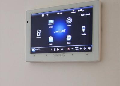 China White Color AV Control Panel 7 Inch Wall Touchscreen With RGB LED light for sale