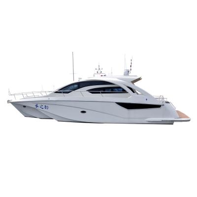 China FiberGlass 53 feet three-body luxury yacht business speedboat for sale