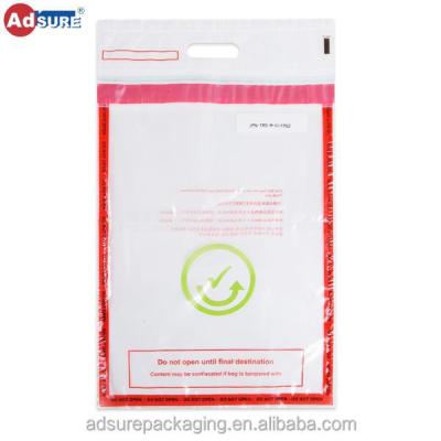 China Stebs For Security Duty Free Tamper Evident Airport Stores Bags / ICAO Plastic Clear Bags Used In Airport (STEBs) for sale