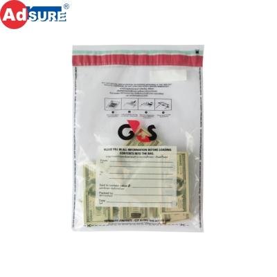 China Custom Plastic Security Company Tamper Proof Bag / Security Bag / Tamper Evident Deposit Bags for sale