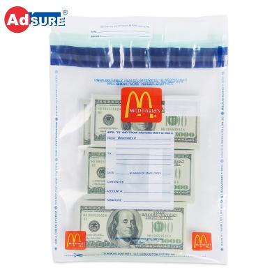 China Custom plastic bank level 2 security bag for banking and for armored vehicles for sale