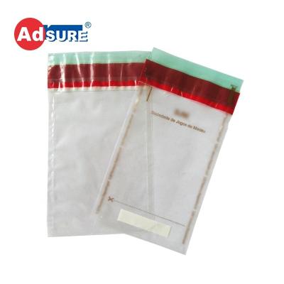 China Security Company Security Custom Plastic Tamper Proof Exam Bags For Question Paper for sale