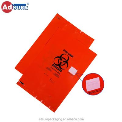 China POLY Autoclave Bag / Medical Medicine Envelope / HDPE Waste Biohazard Plastic Bag for sale