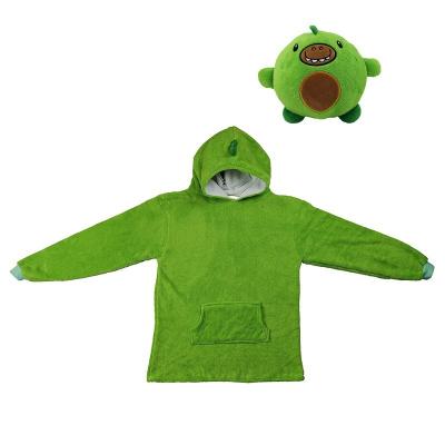 China Oversized Dinosaur Winter Hoodie Blanket Sweatshirt Hoodie Custom Anti-Shrink Blanket Hoodie Blanket for sale