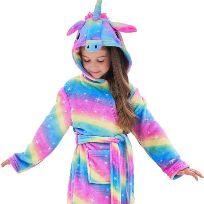 China Wholesale Thermal Soft Unicorn Bathrobe For Kids Girls Unicorn Bathrobe for sale