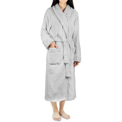 China QUICK DRY Soft Plush Women Shear Long Robe Comfy Bathrobe Female Spa Robe for sale