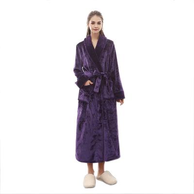 China QUICK DRY Robe Women's Long Robe Plus Size Bathrobe Winter Long Dressing Gowns for sale