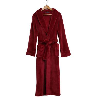 China Unisex QUICK DRY Bathrobe Coral Fleece Thick Nightwear Bathrobe Loungewear Bathrobe for sale